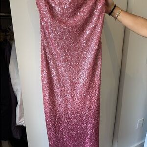 LoveShackFancy Rose Sequin Gown